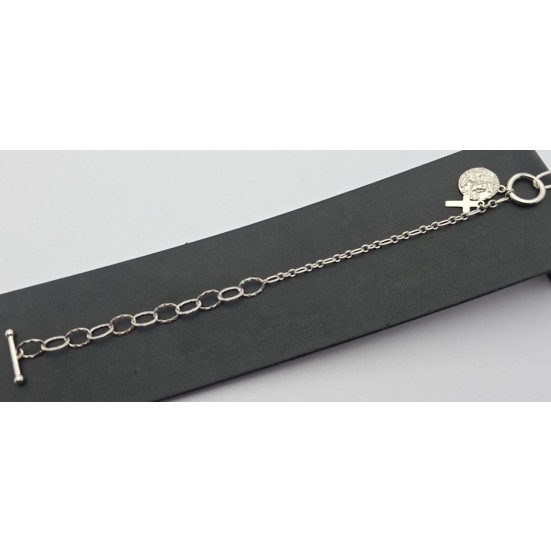 Przebojowa srebrna bransoletka 925 5,31g 18cm