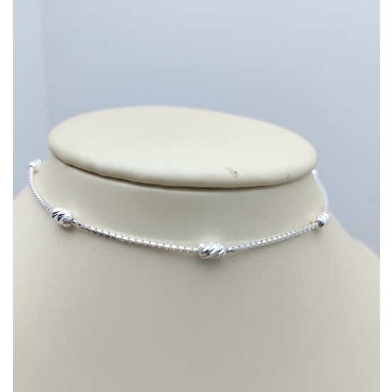 Bransoletka srebrna na nogę 2,55g P.925 26cm