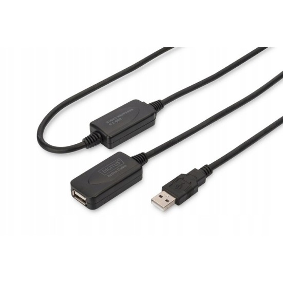 DIGITUS Kabel przedłużacz USB A 2.0 aktywny 20m